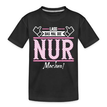 Nur Geschenkidee Geschenk Geburtstag - Kinder Premium Bio T-Shirt - Schwarz - Vorne