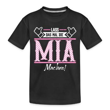 Mia Geschenkidee Geschenk Geburtstag - Kinder Premium Bio T-Shirt - Schwarz - Vorne