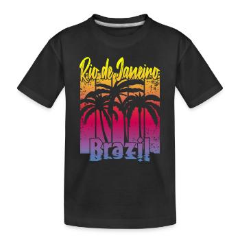 Rio de Janeiro Brazil - Kinder Premium Bio T-Shirt - Schwarz - Vorne