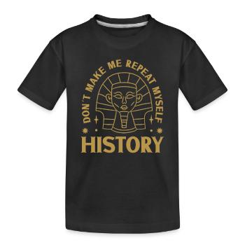 History historian History - Kids' Premium Organic T-Shirt - black - Front