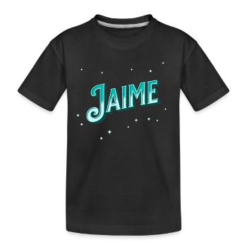 Nom Jaime personnalisé - T-shirt bio Premium Enfant - noir - Devant