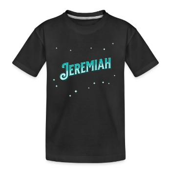 Nom de Jérémie personnalisé - T-shirt bio Premium Enfant - noir - Devant