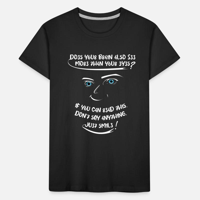 T3xt ! Voit vos cornes plus que vos yeux T-shirt bio Premium Enfant