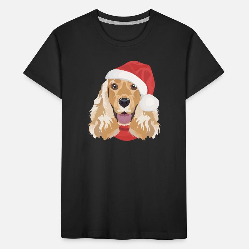 Deutsch Cocker Spaniel Joyeux Noël T-shirt bio Premium Enfant