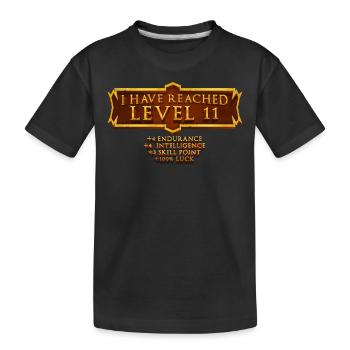 Ich Habe Die Stufe 11 Erreicht Rpg Online Gaming - Kinder Premium Bio T-Shirt - Schwarz - Vorne