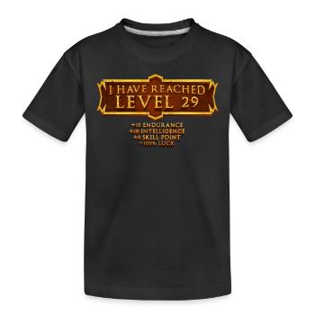 Ich Habe Die Stufe 29 Erreicht Rpg Online Gaming - Kinder Premium Bio T-Shirt - Schwarz - Vorne