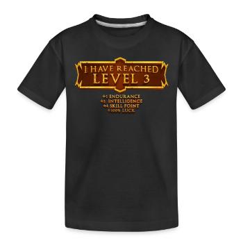 Ich Habe Die Stufe 3 Erreicht Rpg Online Gaming - Kinder Premium Bio T-Shirt - Schwarz - Vorne