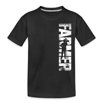 Farming Farmer Vintage Farmer - Kinder Premium Bio T-Shirt - Schwarz - Vorne