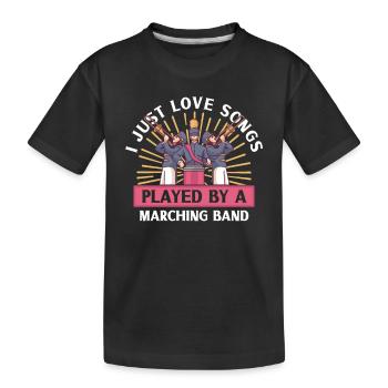 Musique de répétition de l'école de clarinettiste de la fanfare - T-shirt bio Premium Enfant - noir - Devant