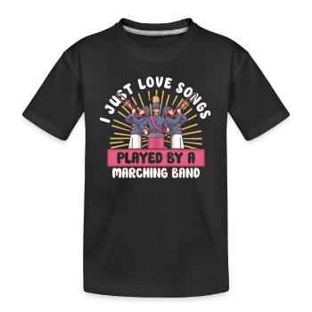 Musique de répétition de l'école de clarinettiste de la fanfare - T-shirt bio Premium Enfant - noir - Devant