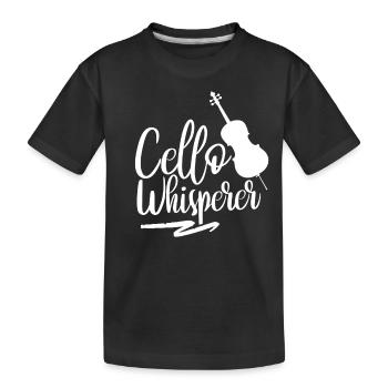Cello Whisperer Musicien Violoncelle Violoncelliste Violoncelles - T-shirt bio Premium Enfant - noir - Devant