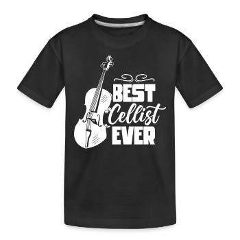 Meilleur violoncelliste de tous les temps Musicien violoncelle - T-shirt bio Premium Enfant - noir - Devant