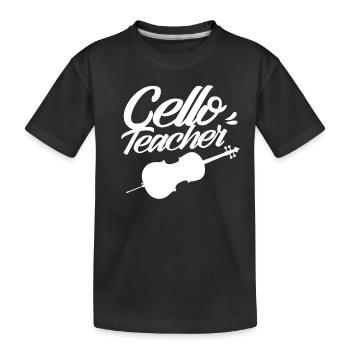 Professeur de violoncelle Professeur de violoncelle Violoncelle Violoncelliste - T-shirt bio Premium Enfant - noir - Devant