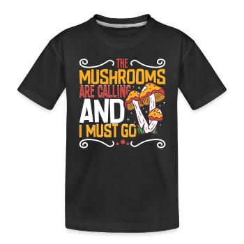 Morel's Mushroom Picker Mushroom Farmer Mushroom - Kids' Premium Organic T-Shirt - black - Front
