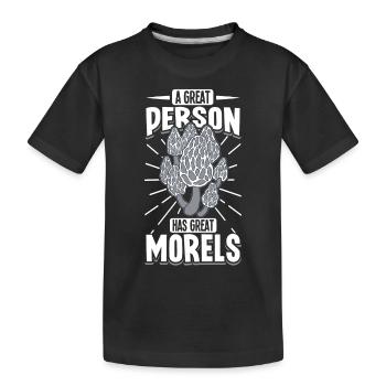 Morels Mushroom Picker Mushroom Farmer Mushroom - T-shirt bio Premium Enfant - noir - Devant