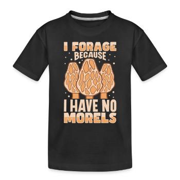 Morels Mushroom Picker Mushroom Farmer Mushroom - Kinder Premium Bio T-Shirt - Schwarz - Vorne