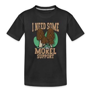 Morels Mushroom Picker Mushroom Farmer Mushroom - Kinder Premium Bio T-Shirt - Schwarz - Vorne