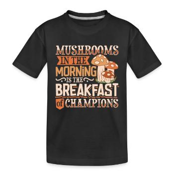 Morels Mushroom Picker Mushroom Farmer Mushroom - Kids' Premium Organic T-Shirt - black - Front