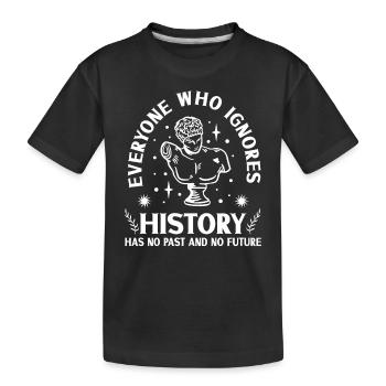 History buffs History buffs - Kids' Premium Organic T-Shirt - black - Front