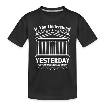 History buffs History buffs - Kids' Premium Organic T-Shirt - black - Front