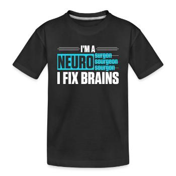Neurologist Neurosurgery Neurosurgeon - Kids' Premium Organic T-Shirt - black - Front