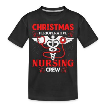 Christmas Nursing Crew Outfit - Kinder Premium Bio T-Shirt - Schwarz - Vorne