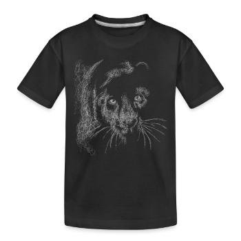 Der Löwe OUTFIT - Kinder Premium Bio T-Shirt - Schwarz - Vorne