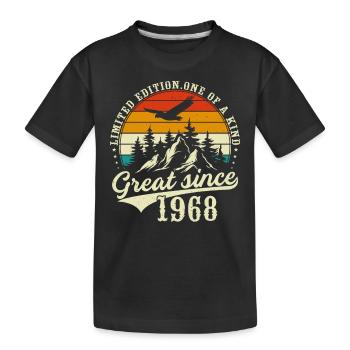 One of a kind since 1968 - Kids' Premium Organic T-Shirt - black - Front