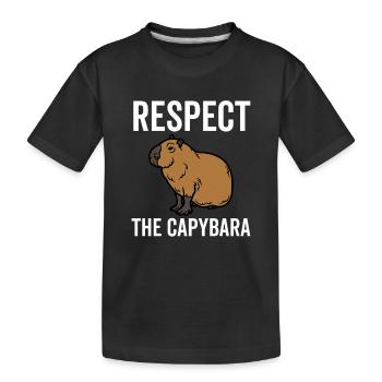 Respectez le Capybara - T-shirt bio Premium Enfant - noir - Devant