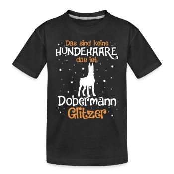 Dobermann Hund Dog Hundehalter - Kinder Premium Bio T-Shirt - Schwarz - Vorne