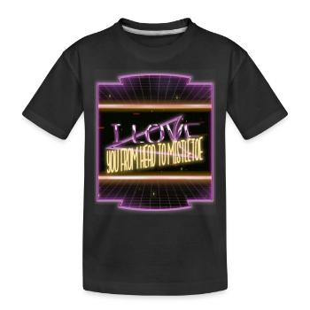 under the tree beach gift comic funny gym couples - Kinder Premium Bio T-Shirt - Schwarz - Vorne