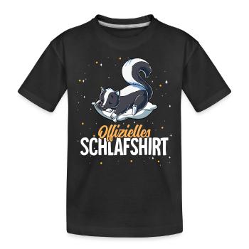 Offizielles Schlafshirt Stinktier - Kinder Premium Bio T-Shirt - Schwarz - Vorne