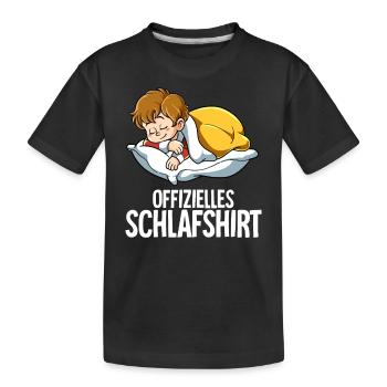Offizielles Schlafshirt Junge - Kinder Premium Bio T-Shirt - Schwarz - Vorne