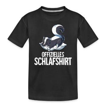 Offizielles Schlafshirt Stinktier - Kinder Premium Bio T-Shirt - Schwarz - Vorne