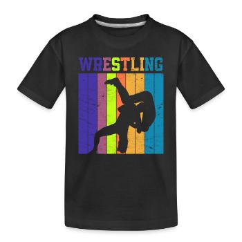 Wrestling - Kids' Premium Organic T-Shirt - black - Front