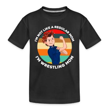 Wrestling Mama - Kinder Premium Bio T-Shirt - Schwarz - Vorne