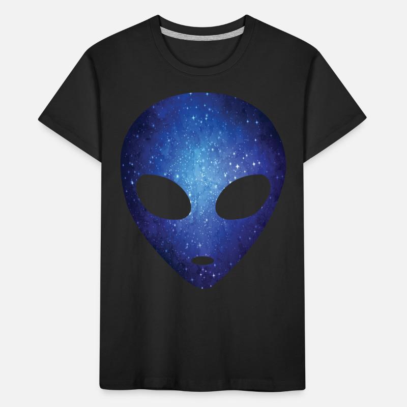 Psychedelic Alien Head Cosmic Galaxy Outer Space Kids' Premium Organic T-Shirt