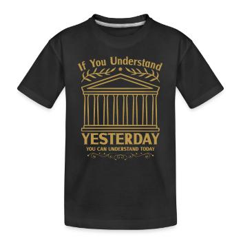 History buffs History buffs - Kids' Premium Organic T-Shirt - black - Front