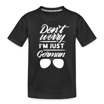 Ne vous inquiétez pas, je ne suis qu’une voix allemande allemande - T-shirt bio Premium Enfant - noir - Devant