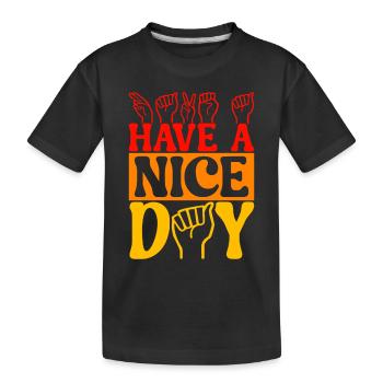 Sourds sourds muets sourds - T-shirt bio Premium Enfant - noir - Devant