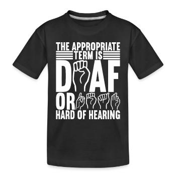Sourds sourds muets sourds - T-shirt bio Premium Enfant - noir - Devant