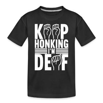 Sourds sourds muets sourds - T-shirt bio Premium Enfant - noir - Devant