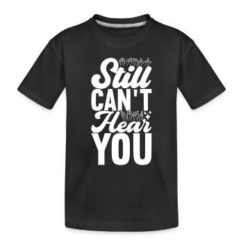 Sourds sourds muets sourds - T-shirt bio Premium Enfant - noir - Devant