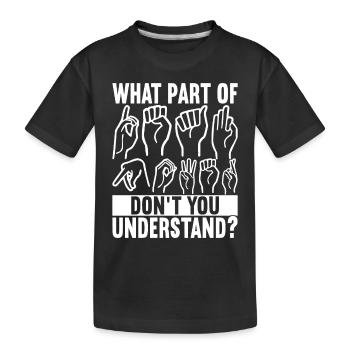 Sourds sourds muets sourds - T-shirt bio Premium Enfant - noir - Devant