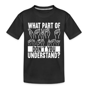 Sourds sourds muets sourds - T-shirt bio Premium Enfant - noir - Devant