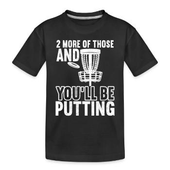 Disc Golf Disc Golfer - Kids' Premium Organic T-Shirt - black - Front