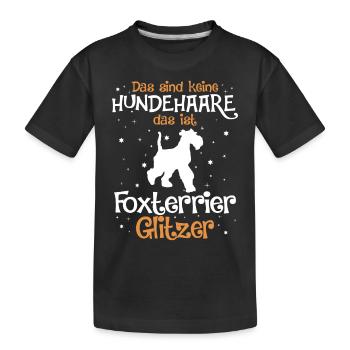 Foxterrier Hund Dog Hundehalter - Kinder Premium Bio T-Shirt - Schwarz - Vorne