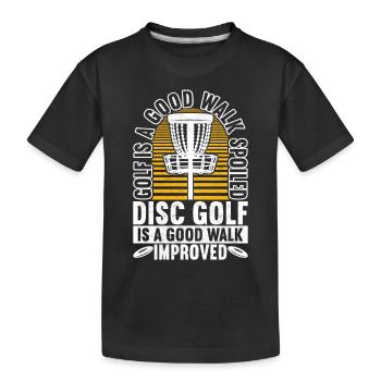 Disc Golf Disc Golfer - Kids' Premium Organic T-Shirt - black - Front