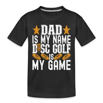 Disc Golf Disc Golfer - Kids' Premium Organic T-Shirt - black - Front
