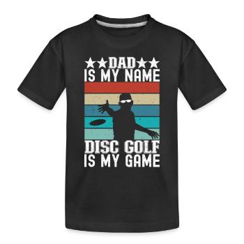 Disc Golf Disc Golfer - Kids' Premium Organic T-Shirt - black - Front